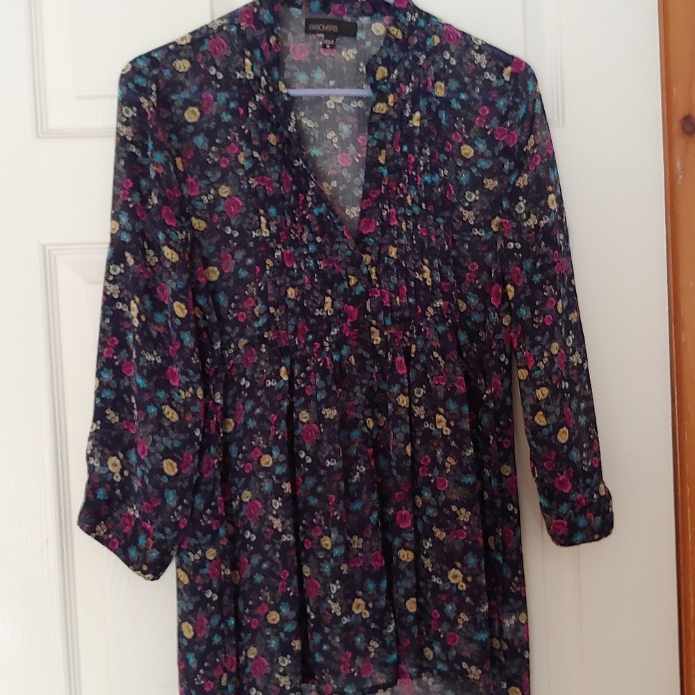 Sheer floral blouse